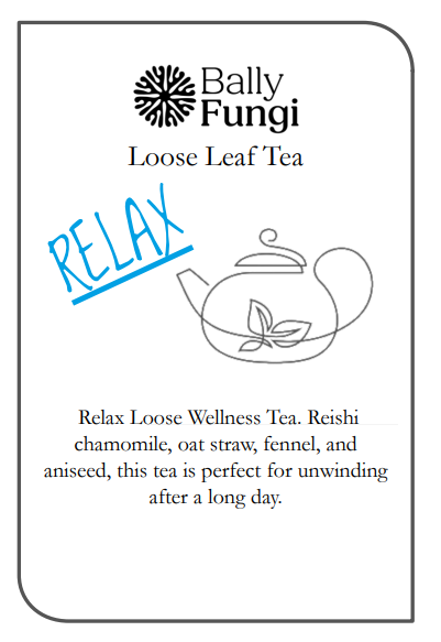 Ballyfungi Relax Wellness Tea Herbal Blend for Calm and Serenity